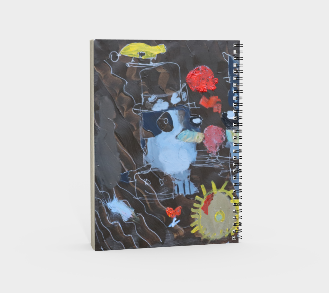 Carnet à spirale Les hiboux en fête