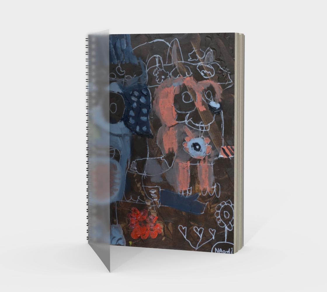 Carnet à spirale Les hiboux en fête