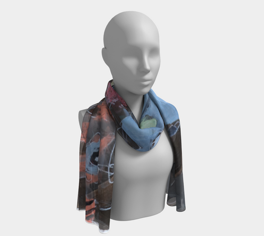 Foulard long - Les hiboux en fête