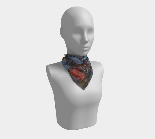Foulard carré - Les hiboux en fête
