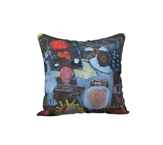 Coussin décoratif 18x18 – Les hiboux en fête
