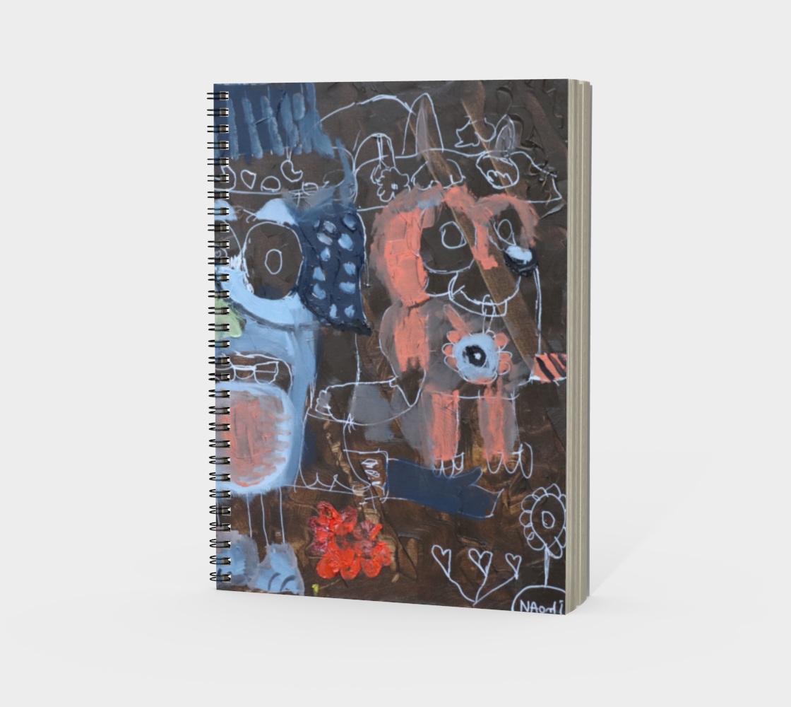 Carnet à spirale Les hiboux en fête