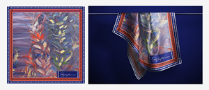 Entre-deux souffles - Foulard en soie 90 x 90 cm